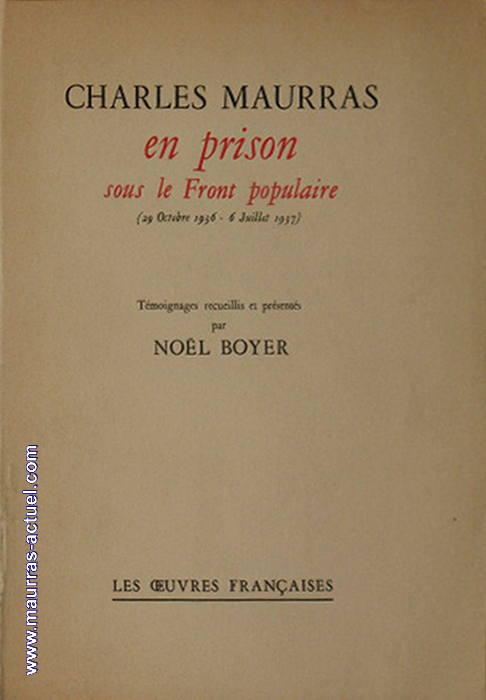 boyer-noel_maurras-en-prison_oeuvres-francaises-1938