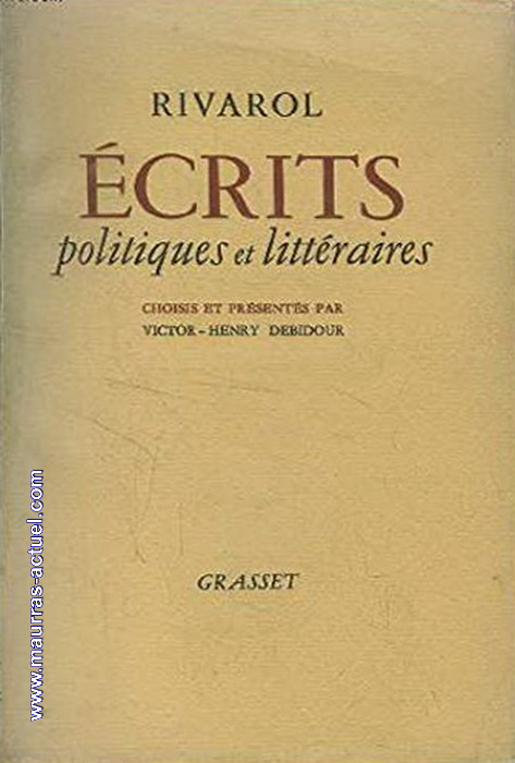 rivarol_ecrits-politiques-et-litteraires_grasset-1956