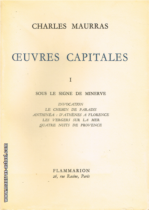 maurras_oeuvres-capitales-1_flammarion-1954