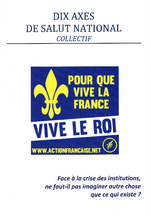 Action Française. Dix axes de salut national. CRAF, 2014