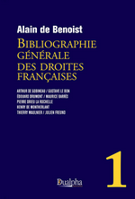 A.de Benoist. Bibliographie gnrale des droites franaises, vol. 1. Edt Dualpha, 2022