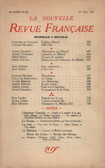 Hommage à Mistral. Nouvelle Revue Française, n°200, 1° mai 1930