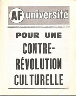 P.Debray. Pour une contre-révolution culturelle. 'A.F. Université', décembre 1971