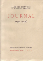 J.Bainville. Journal. 1919-1926. Edt Plon, 1948