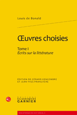 L.de Bonald. Oeuvres choisies, t.1. Edt Garnier, 2011