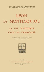 M.de Coudekerque-Lambrecht. Léon de Montesquiou. Edt N.L.N., 1925
