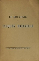 H.Massis. Le souvenir de Jacques Bainville. Edt Plon, 1936