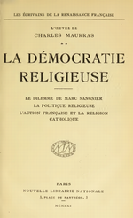 Charles Maurras. La démocratie religieuse. Edt N.L.N., 1921