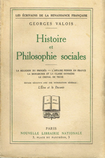 G.Valois. Histoire et philosophie sociales. Edt N.L.N., 1924